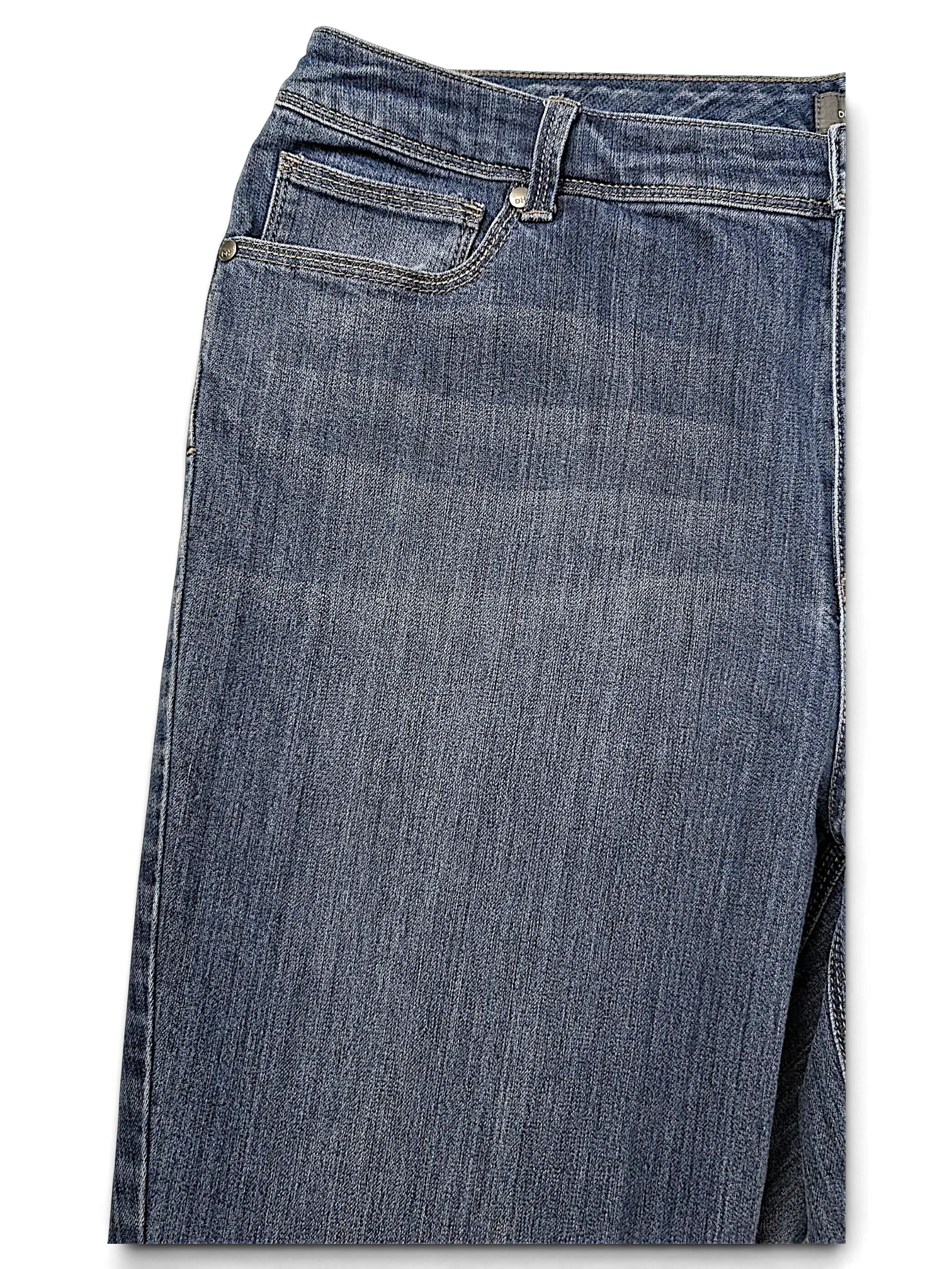 JAKE & IPI Denver Hayes blue denim jeans featuring a classic five-pocket design and subtle whiskering detail.