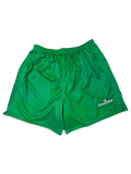 JAKE & IPI deadstock 1990s Diadora Real green football shorts, front view