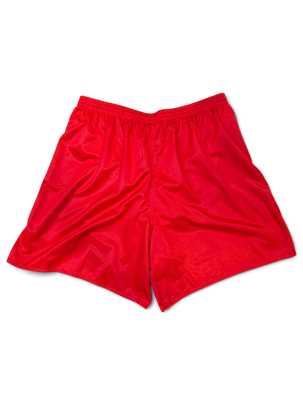 JAKE & IPI deadstock Diadora Real red 100% polyester football shorts, back view
