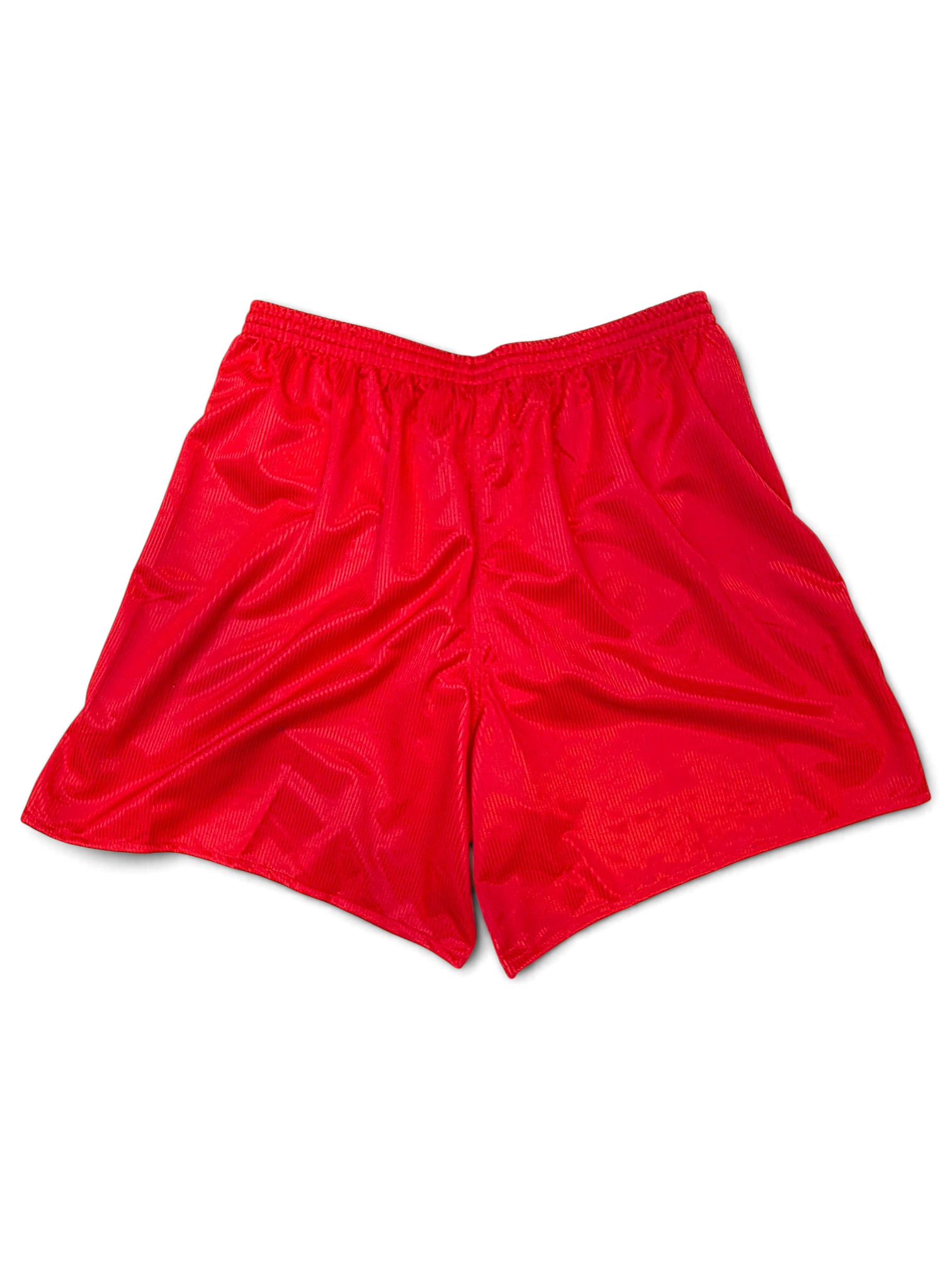 JAKE & IPI deadstock Diadora Real red 100% polyester football shorts, back view