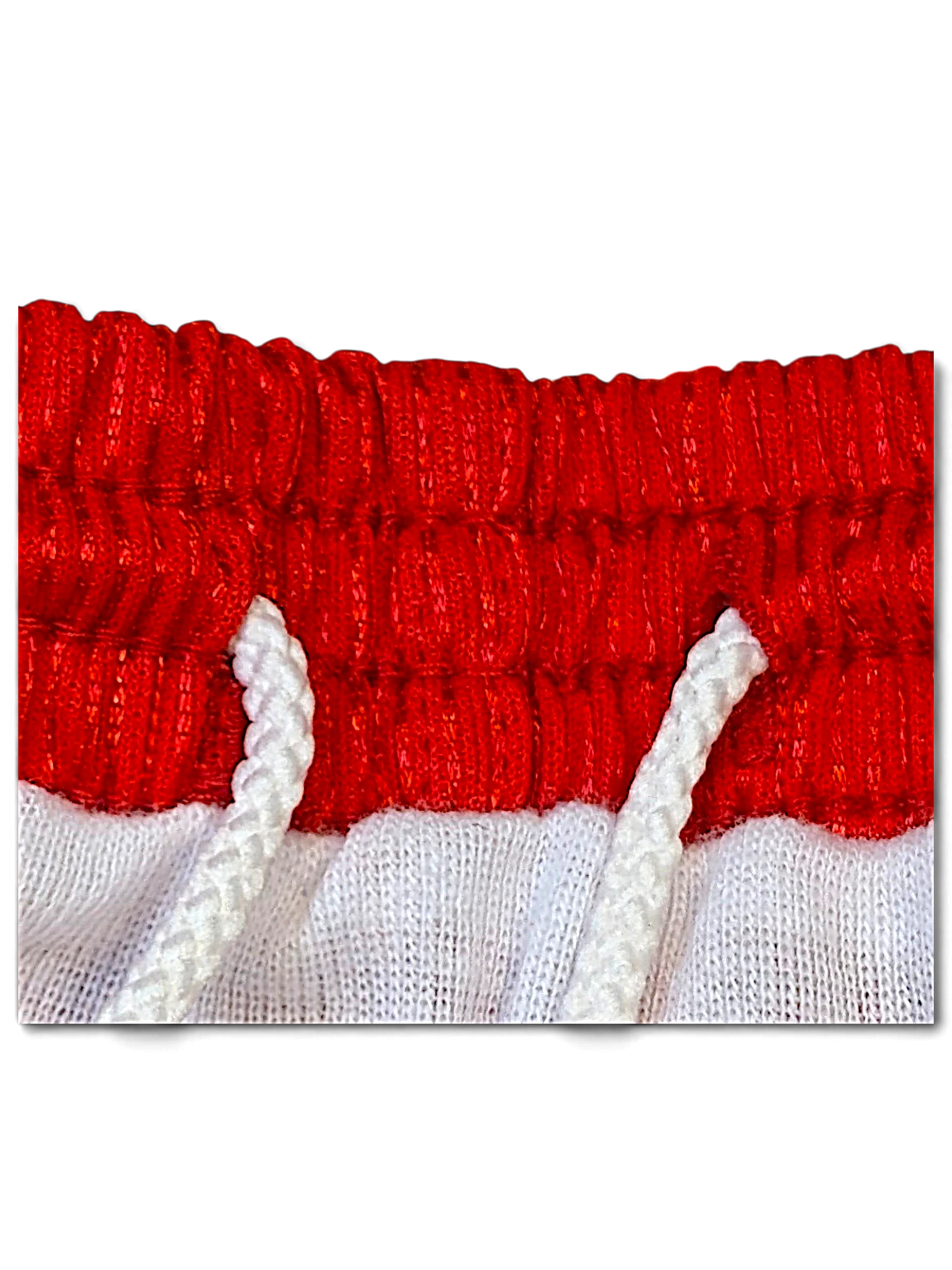 JAKE & IPI Diadora Real red football shorts showing the internal white drawcord