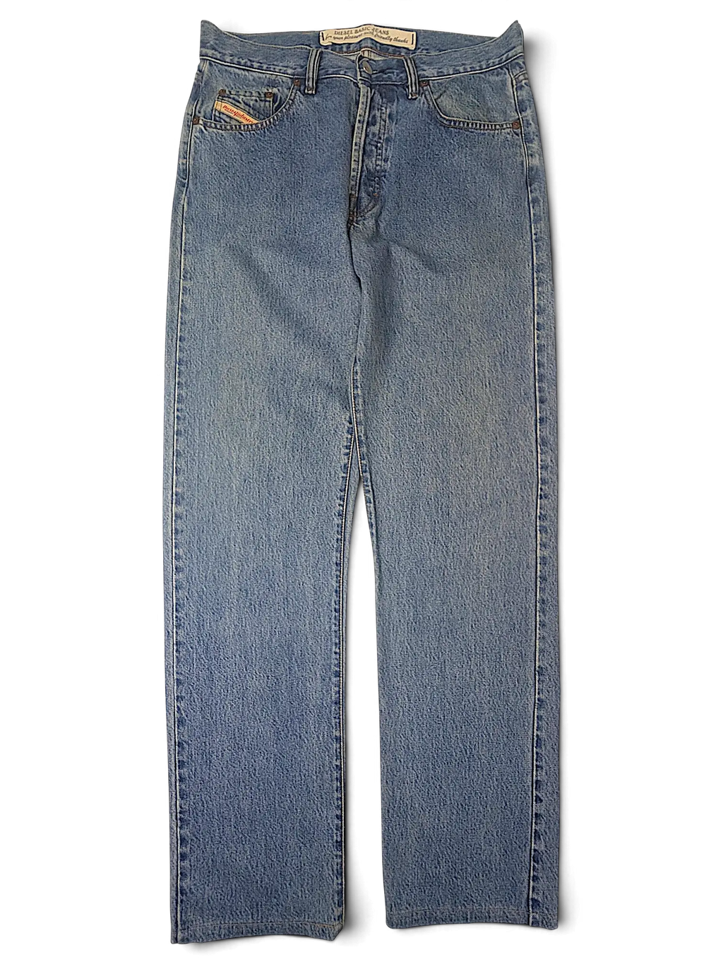 JAKE & IPI Diesel Basic blue denim jeans with a classic five-pocket construction and straight-leg silhouette.