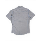 Back view of a JAKE & IPI pre-owned Diesel charcoal grey short sleeve button-front shirt with visible stitching.
