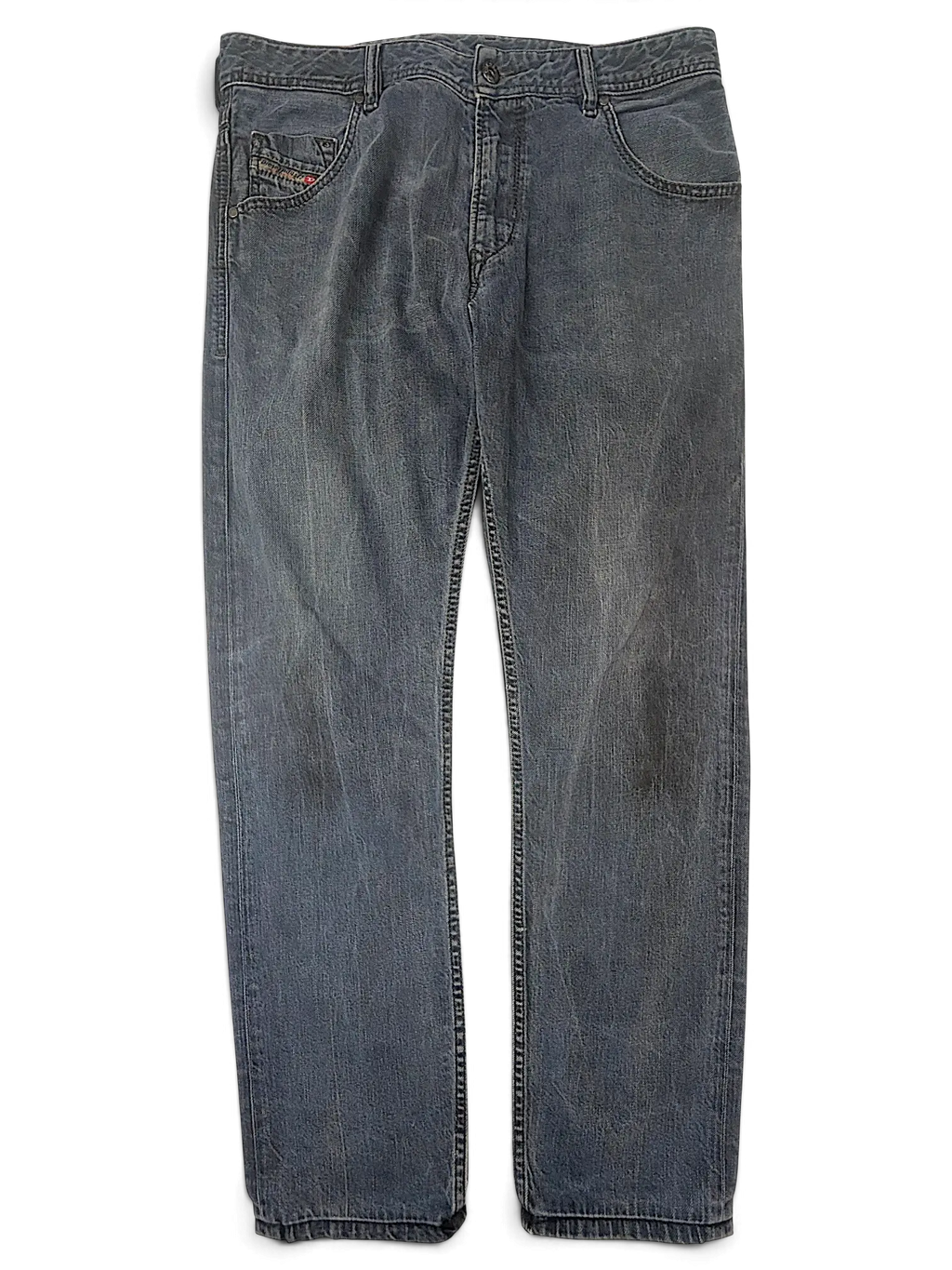 JAKE & IPI Diesel Krayer W32 denim jeans in a faded blue wash with classic five-pocket construction.