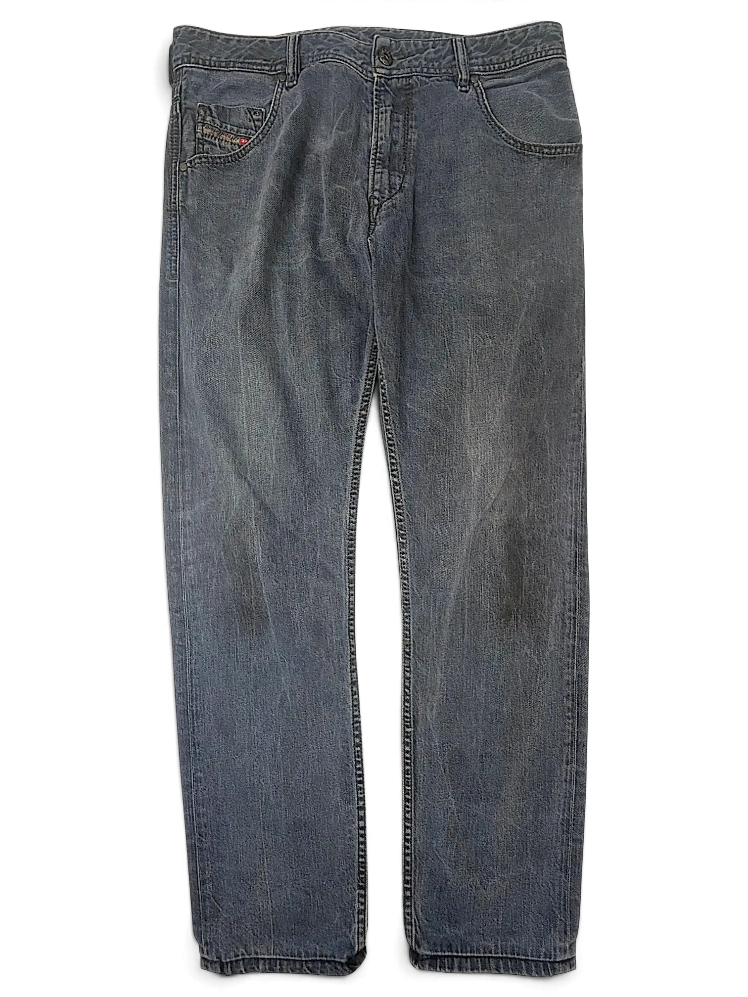 JAKE & IPI Diesel Krayer W32 denim jeans in a faded blue wash with classic five-pocket construction.