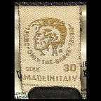 JAKE & IPI Diesel Krooley jeans internal care label showing size 30 and Made in Italy branding