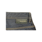 JAKE & IPI Diesel Krooley dark wash denim jeans featuring a black leather logo patch and contrast stitching