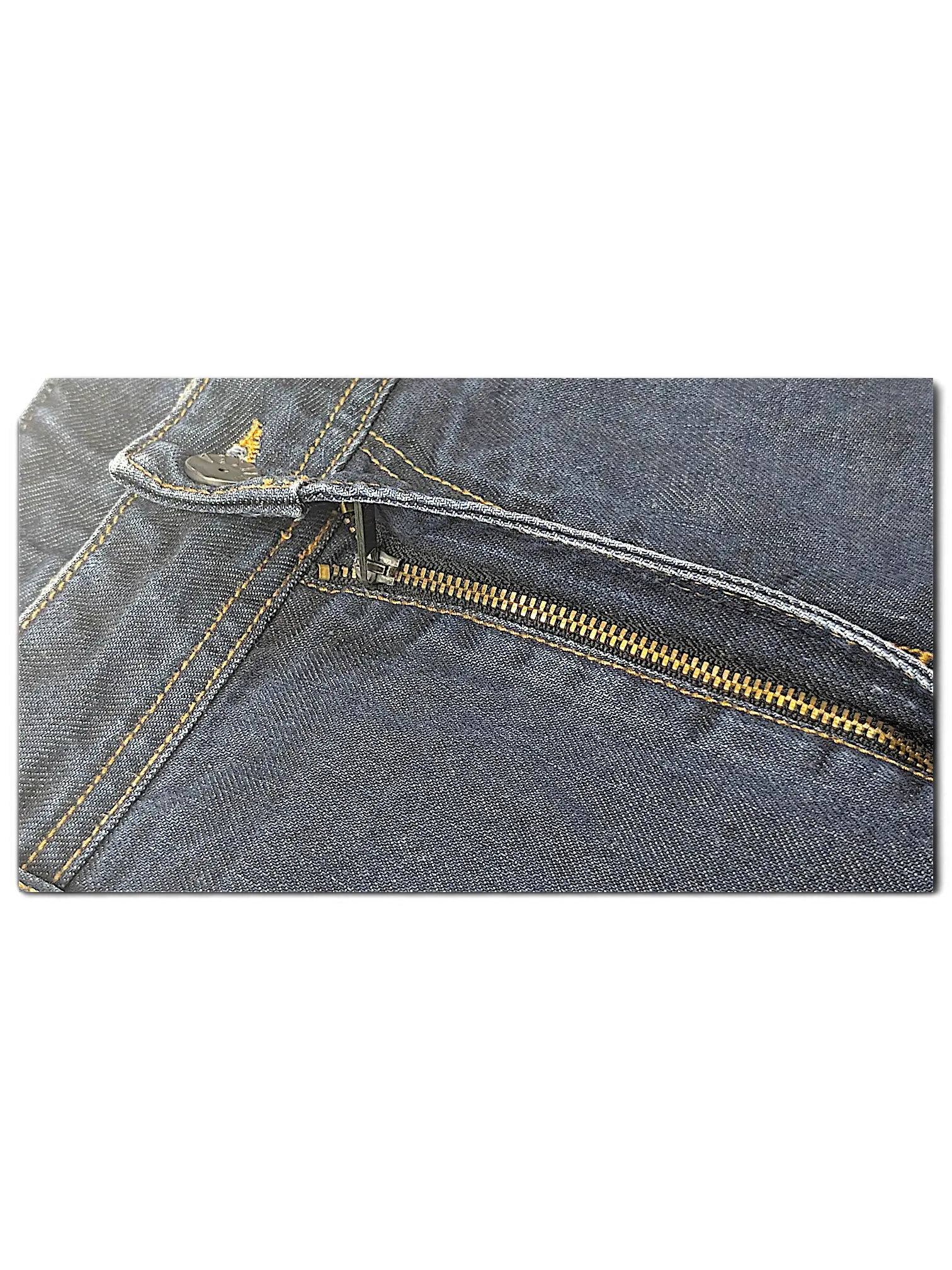 JAKE & IPI Diesel Krooley dark blue denim jeans featuring a metal zipper fly and contrast stitching detail