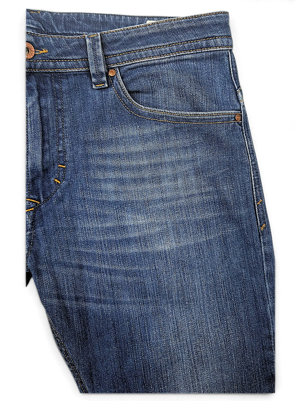 JAKE & IPI Diesel Thavar blue denim jeans featuring a classic five-pocket construction and contrast stitching.