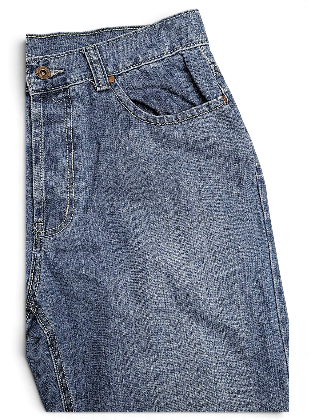 JAKE & IPI Diesel vintage blue denim jeans with a classic button fly and five-pocket construction