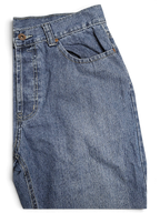JAKE & IPI Diesel vintage blue denim jeans with a classic button fly and five-pocket construction