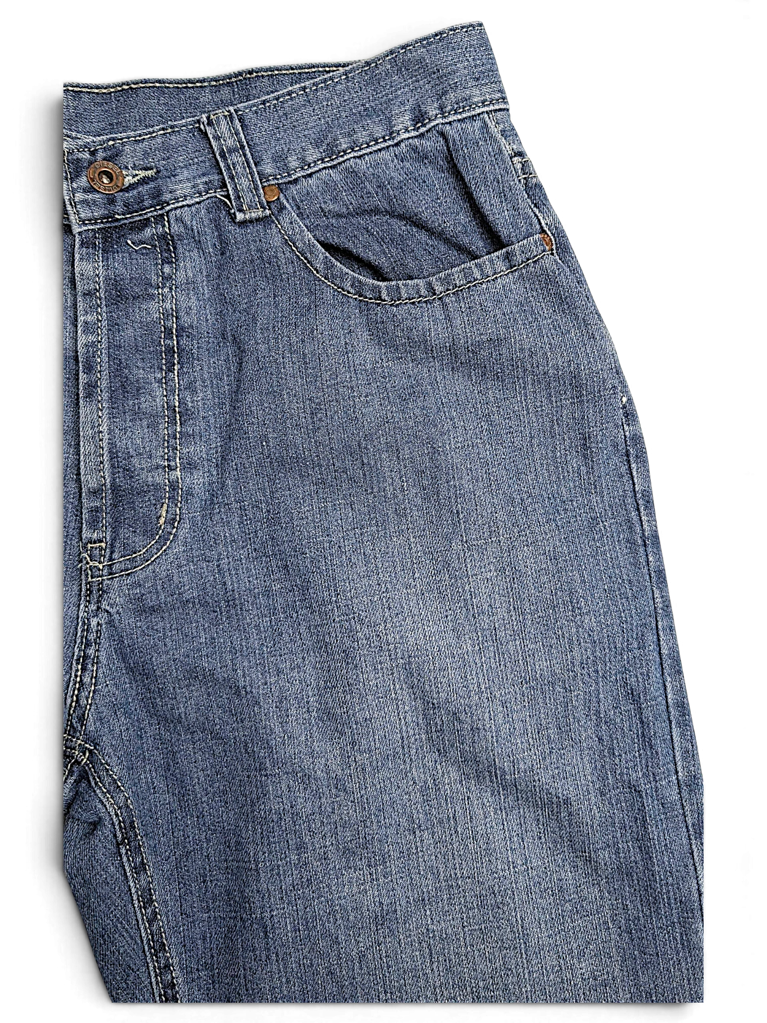 JAKE & IPI Diesel vintage blue denim jeans with a classic button fly and five-pocket construction