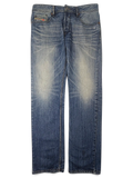JAKE & IPI Diesel Waykee blue denim jeans with a classic five-pocket construction and faded wash finish.