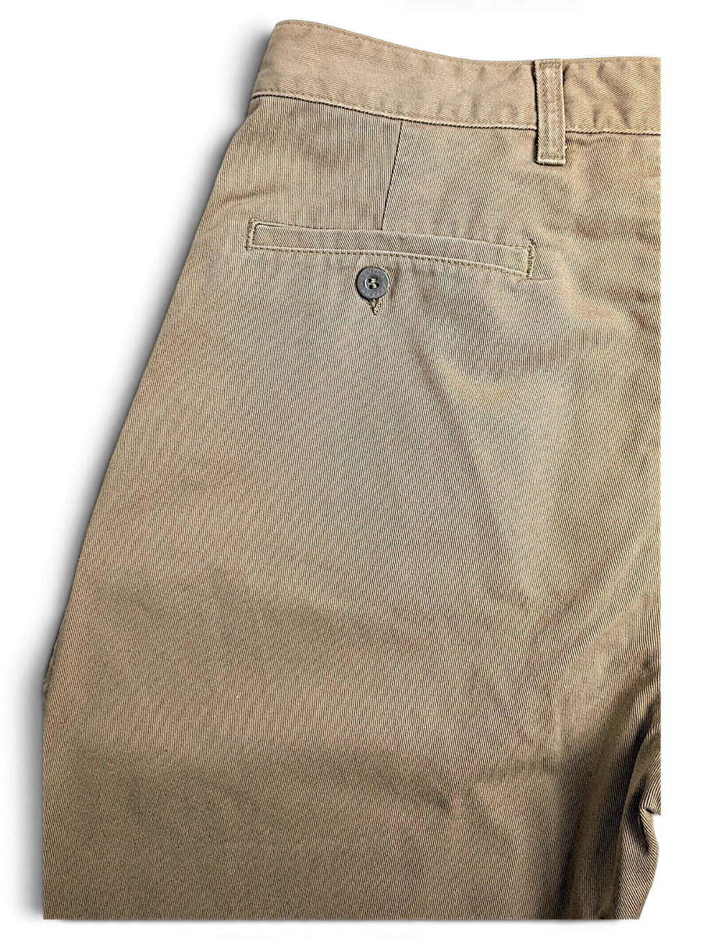 JAKE & IPI pre-owned Dockers beige cotton pleated chinos featuring a buttoned back pocket detail