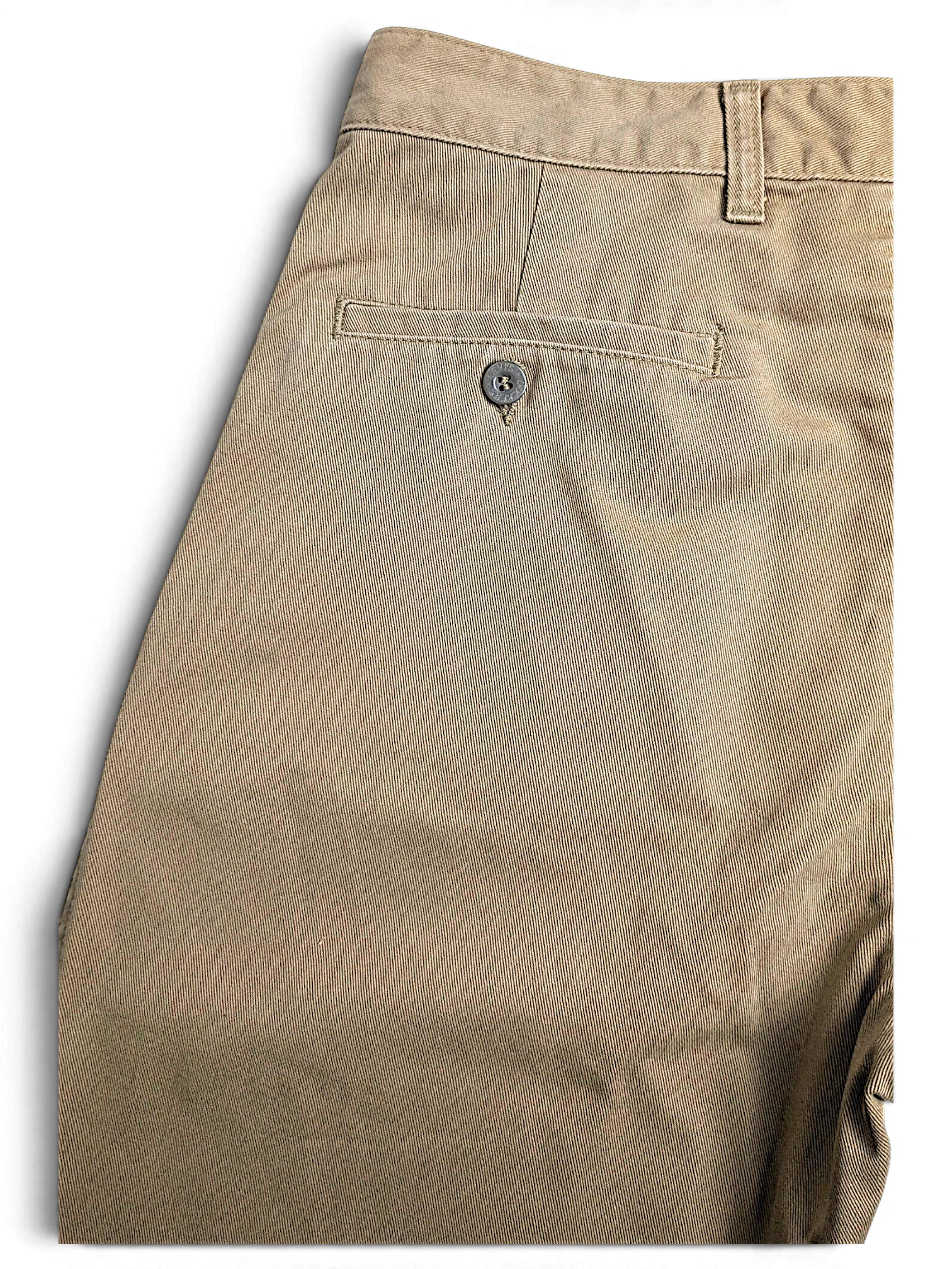 JAKE & IPI pre-owned Dockers beige cotton pleated chinos featuring a buttoned back pocket detail