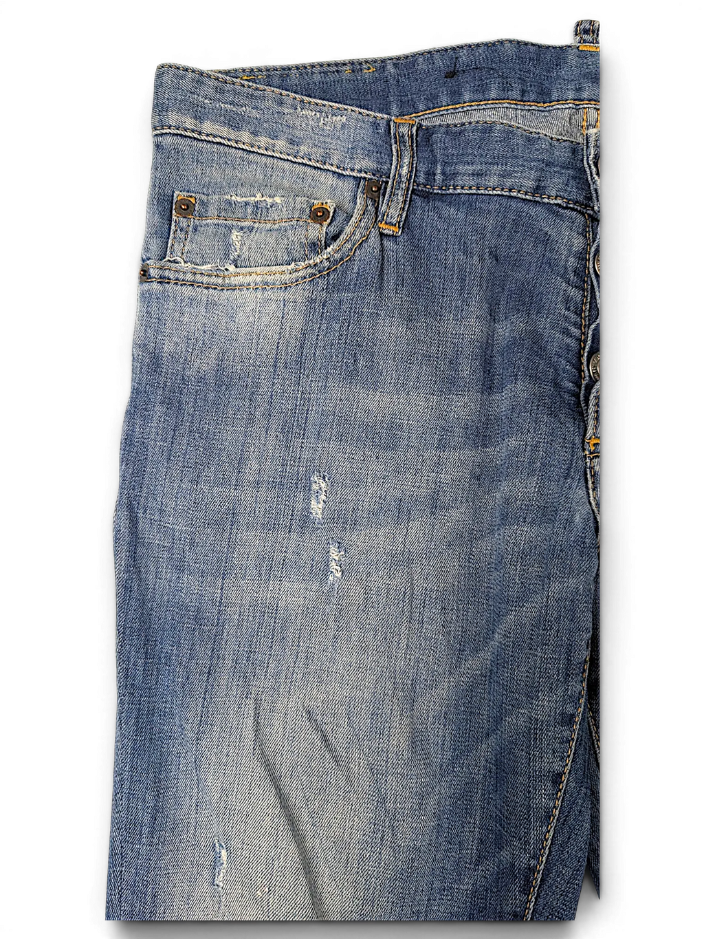 JAKE & IPI Dsquared2 blue denim jeans with distressed details and classic five-pocket construction