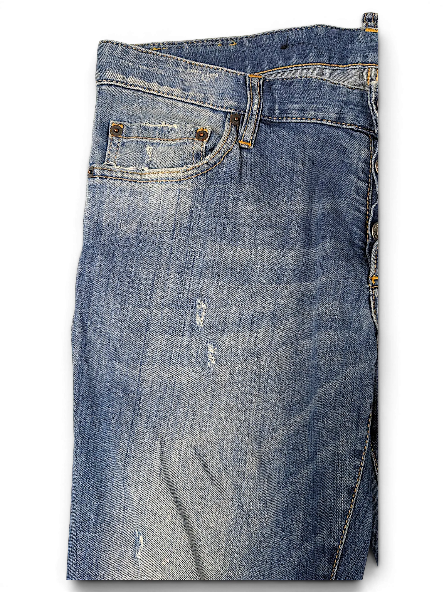 JAKE & IPI Dsquared2 blue denim jeans with distressed details and classic five-pocket construction