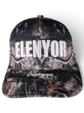 JAKE & IPI Elenyor cap in camouflage print with white embroidered lettering on the front and brim