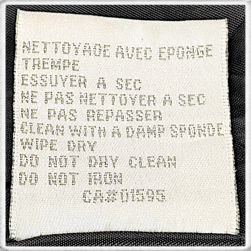 Fairweather Black Faux Leather Zip Jacket – M – care label.