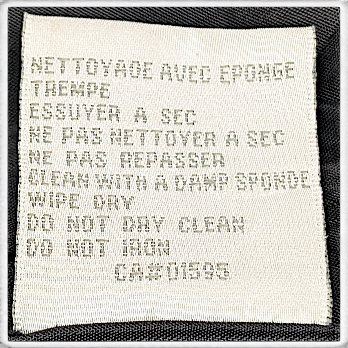 Fairweather Black Faux Leather Zip Jacket – M – care label.