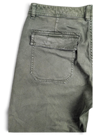 JAKE & IPI pre-owned FatFace olive green utility trousers featuring a detailed patch pocket and straight leg design.