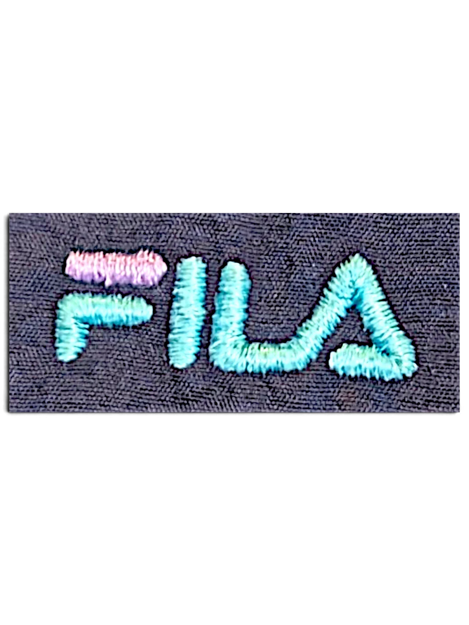 JAKE & IPI Fila dark navy track pants featuring embroidered multi-coloured logo detail on fabric