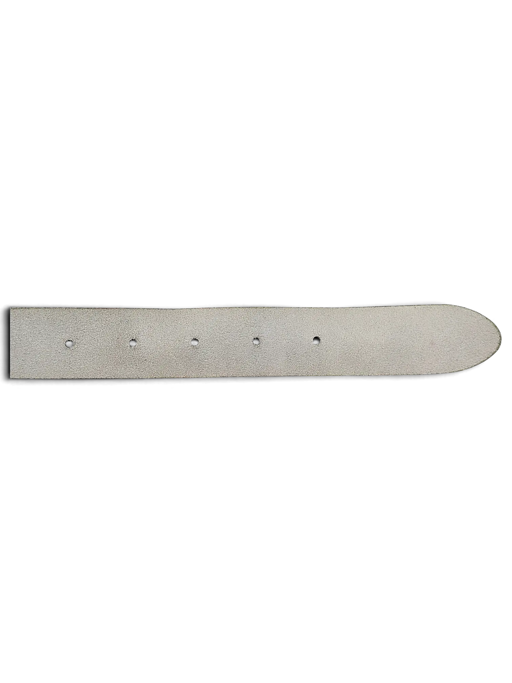 JAKE & IPI Street One green suede leather belt with a rounded tip and punched holes