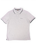 JAKE & IPI pre-owned grey Ben Sherman polo shirt with black collar tipping and embroidered chest logo