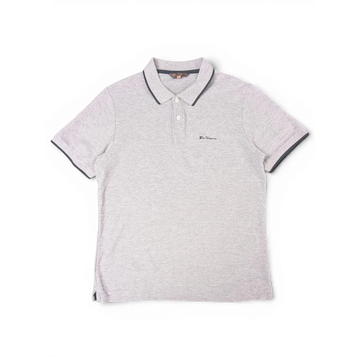 JAKE & IPI pre-owned grey Ben Sherman polo shirt with black collar tipping and embroidered chest logo