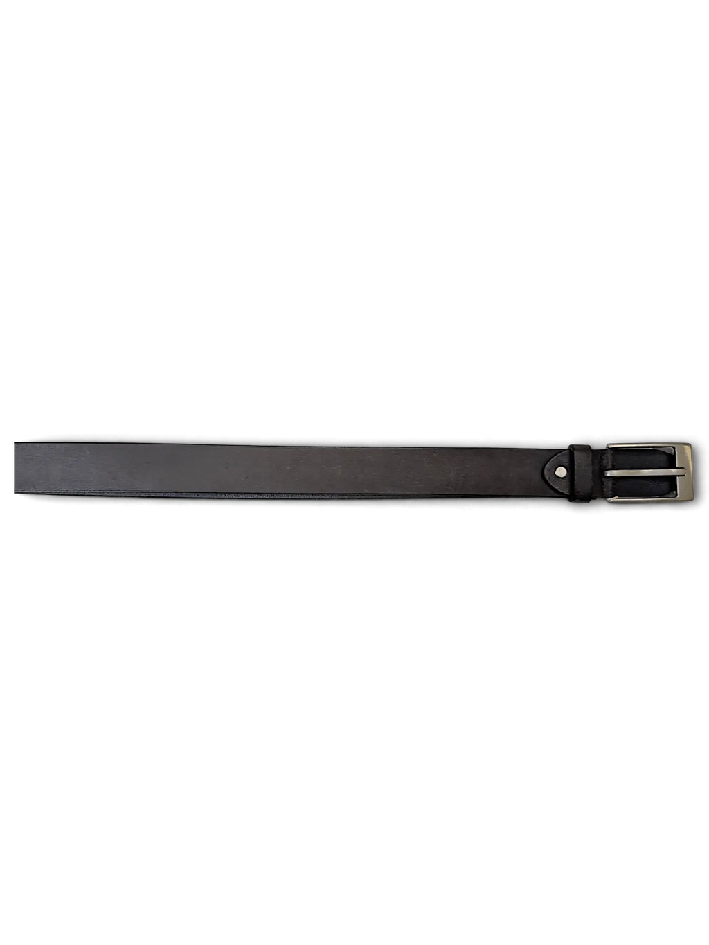 JAKE & IPI Tom Ramsey grey and black leather belt with a silver-tone metal buckle