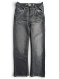 JAKE & IPI Old Skool size 14 grey denim jeans with whiskered detailing and contrast stitching