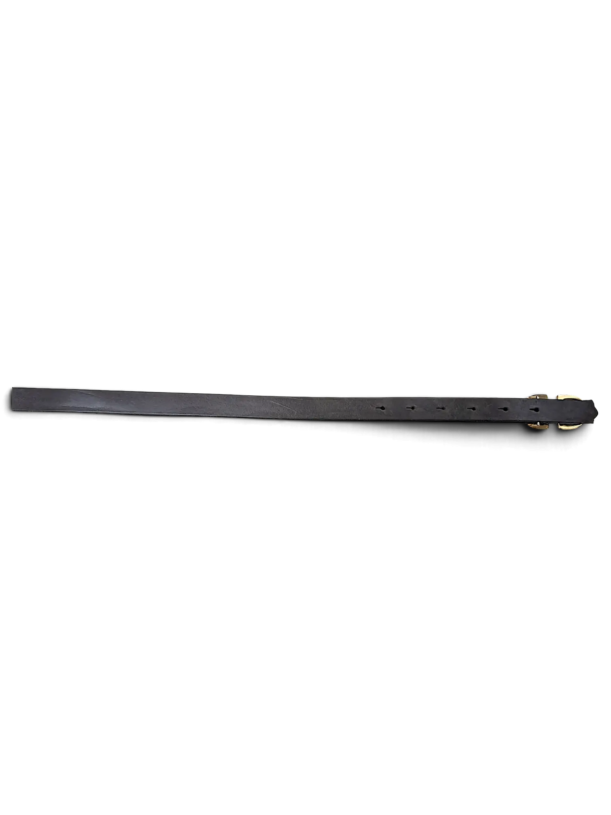 JAKE & IPI Joss grey leather belt with gold-tone buckle and attached brand tag on a white background