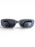 JAKE & IPI Sunkak sunglasses with a matte grey rectangular frame and dark tinted lenses on a black background.