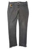 JAKE & IPI SP Classic Y2K grey denim jeans with a metallic gold pocket detail and slim fit design.