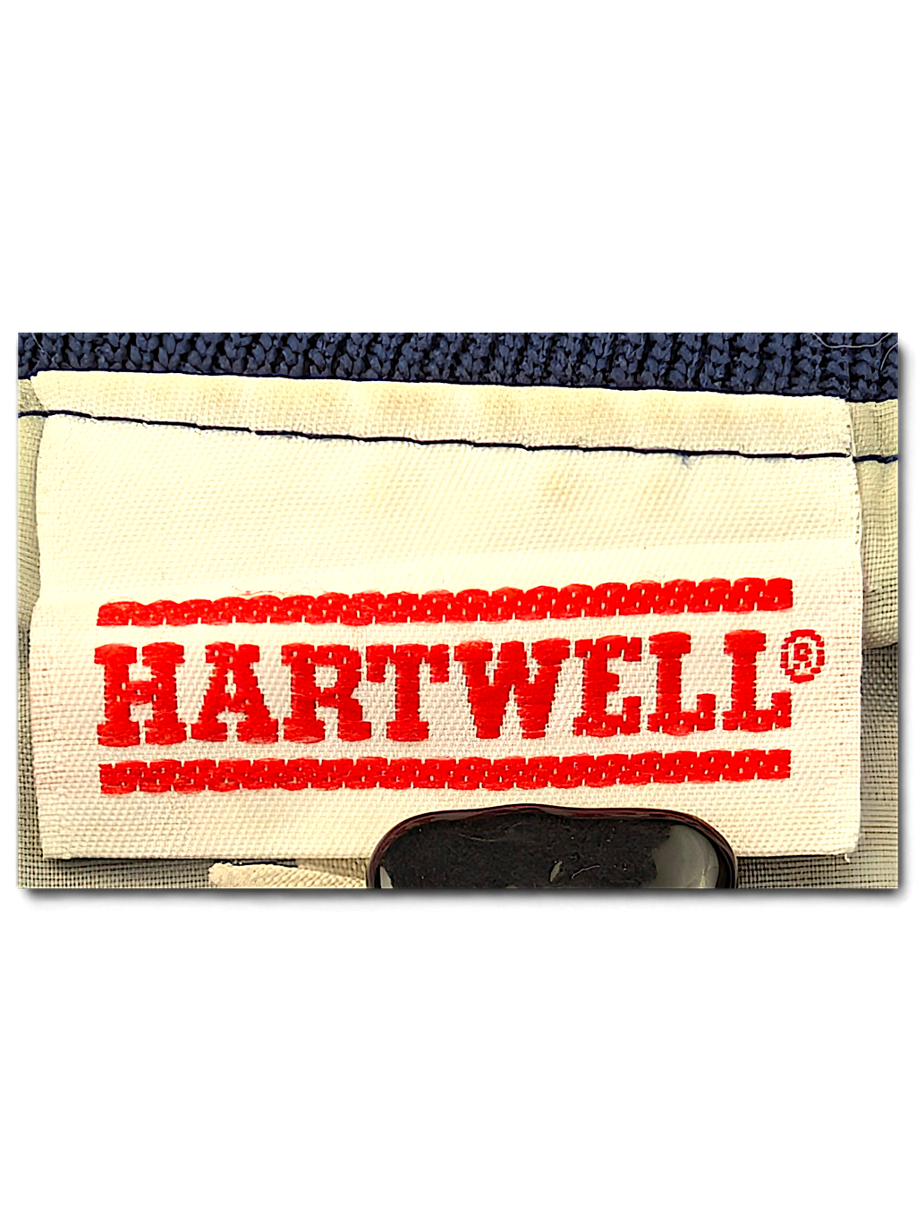 Hartwell Blue Zip Jacket; Hartwell brand label inside the collar.
