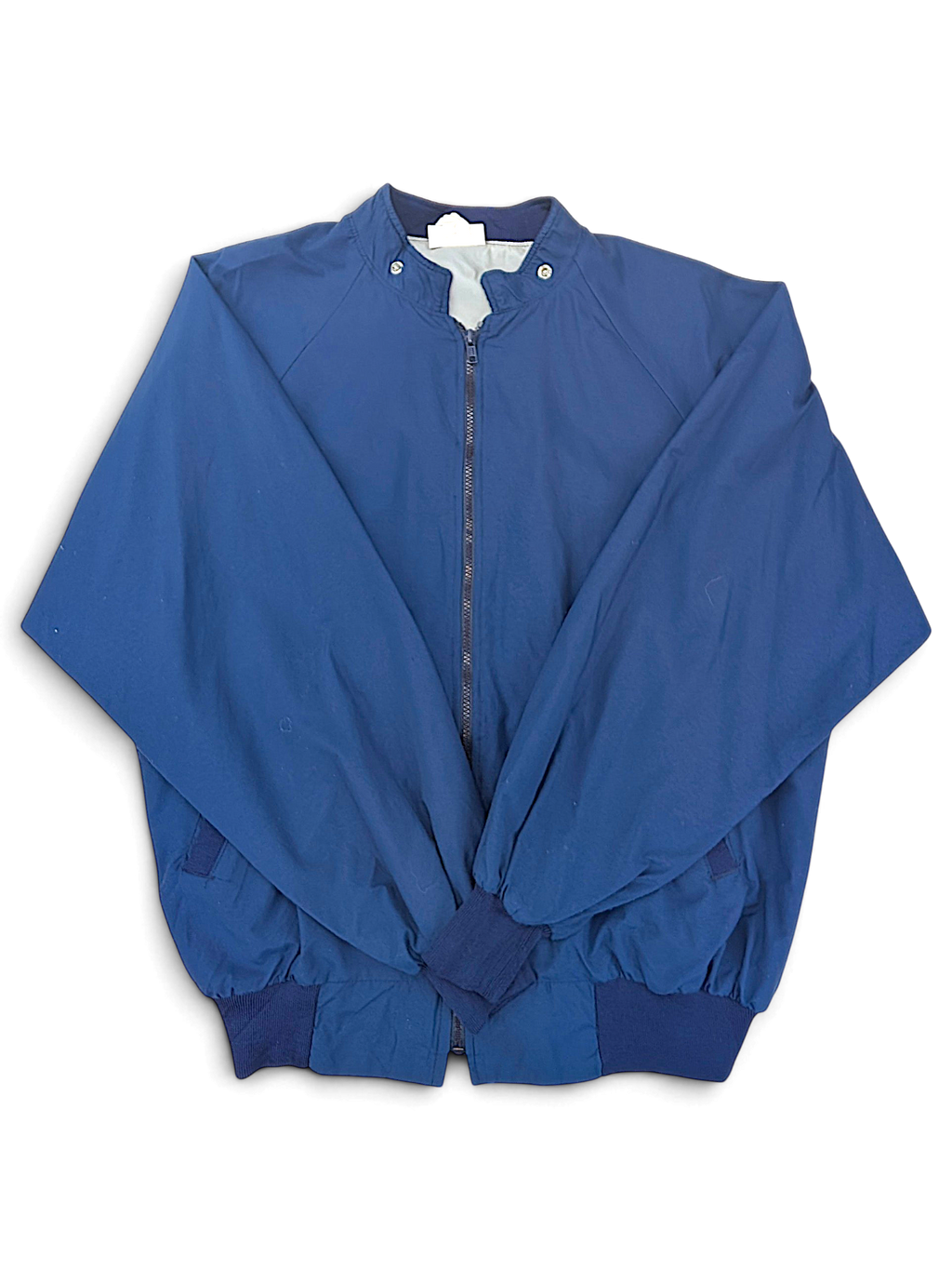 Hartwell Blue Zip Jacket; Front view of the blue zip jacket.