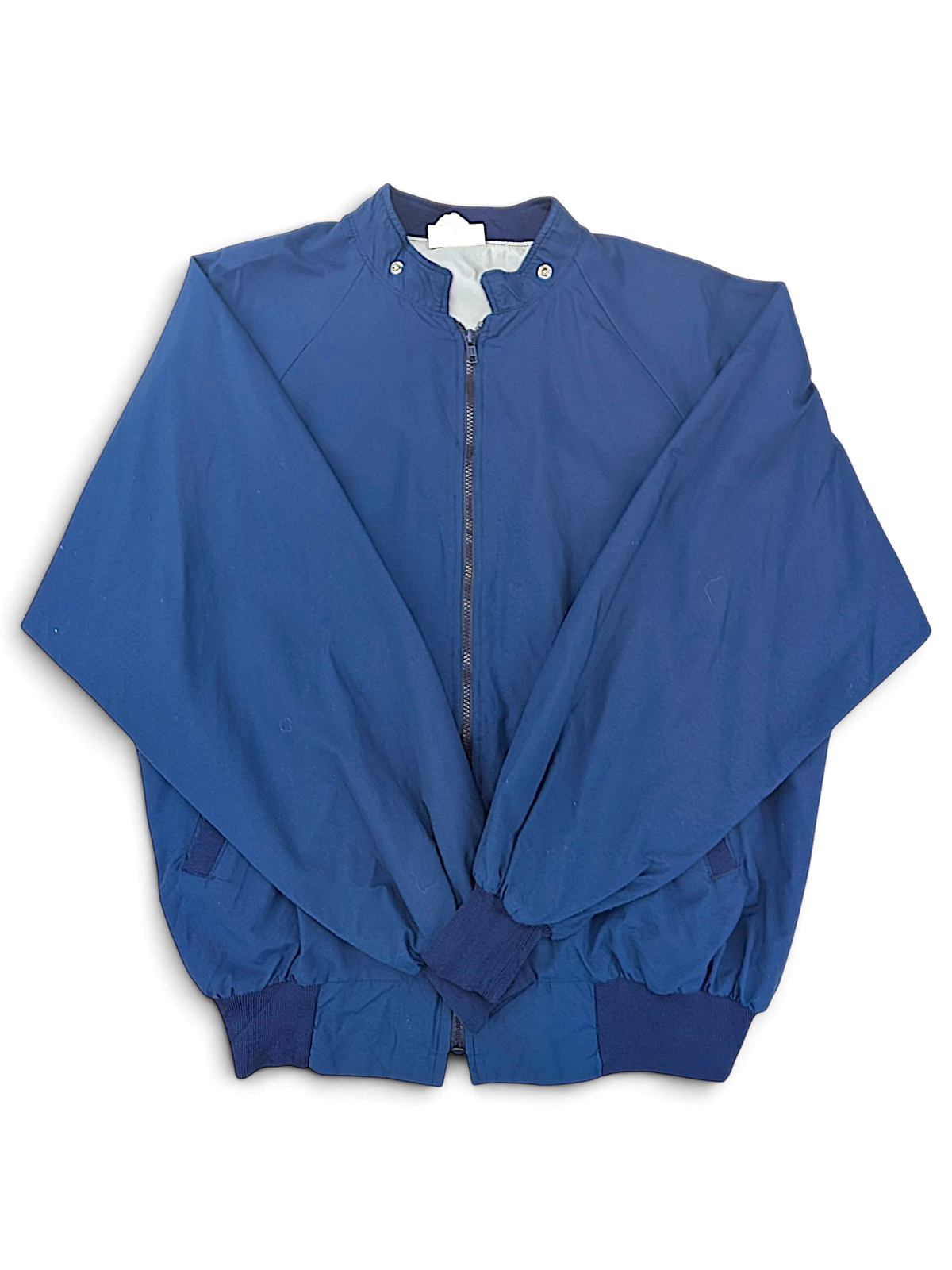 Hartwell Blue Zip Jacket; Front view of the blue zip jacket.