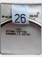 JAKE & IPI Indian Rose white cotton cargo pants size 26 clothing label detail