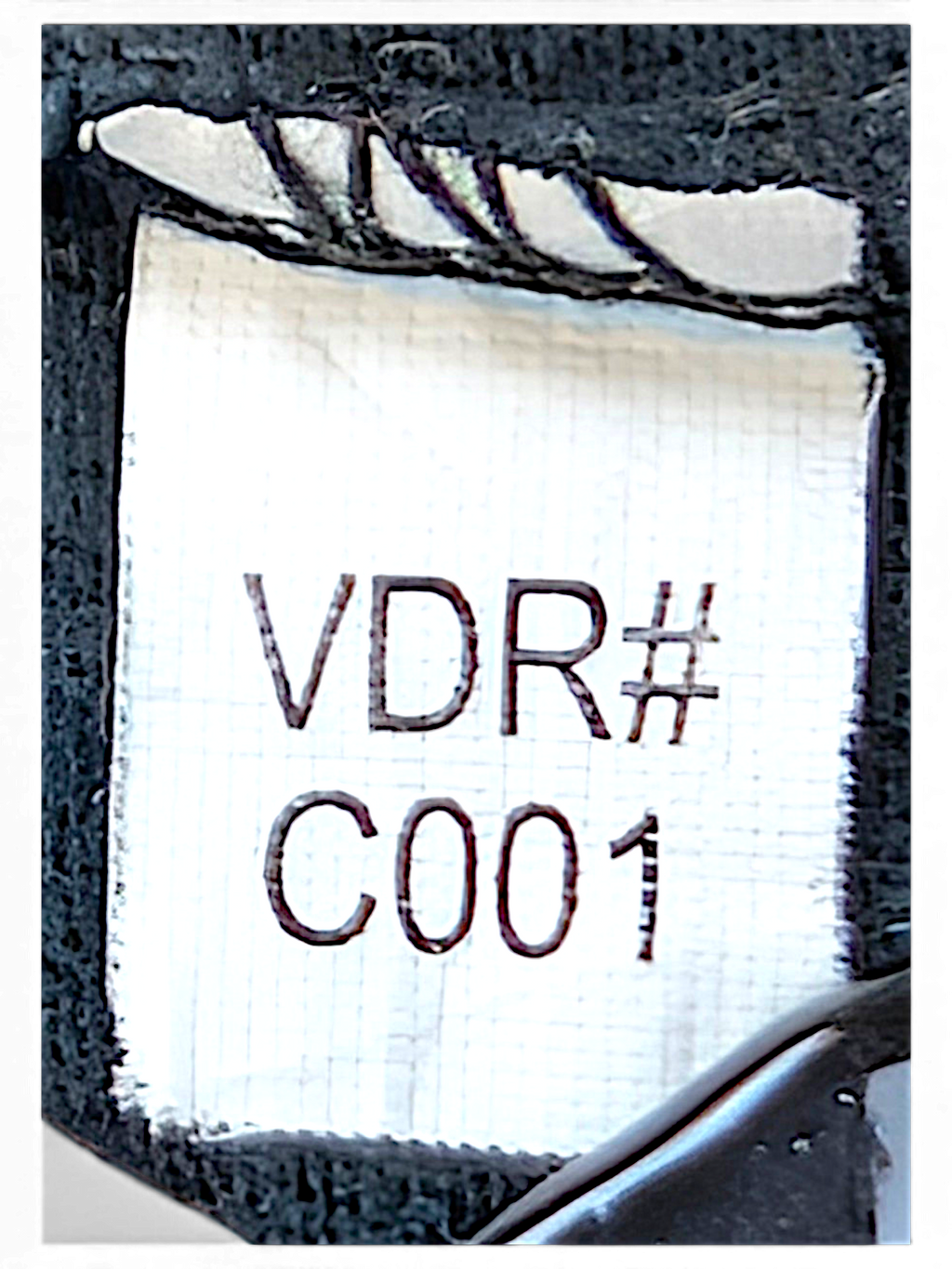 JAKE & IPI Janelle Monàe band t-shirt interior fabric label with VDR# C001 text detail