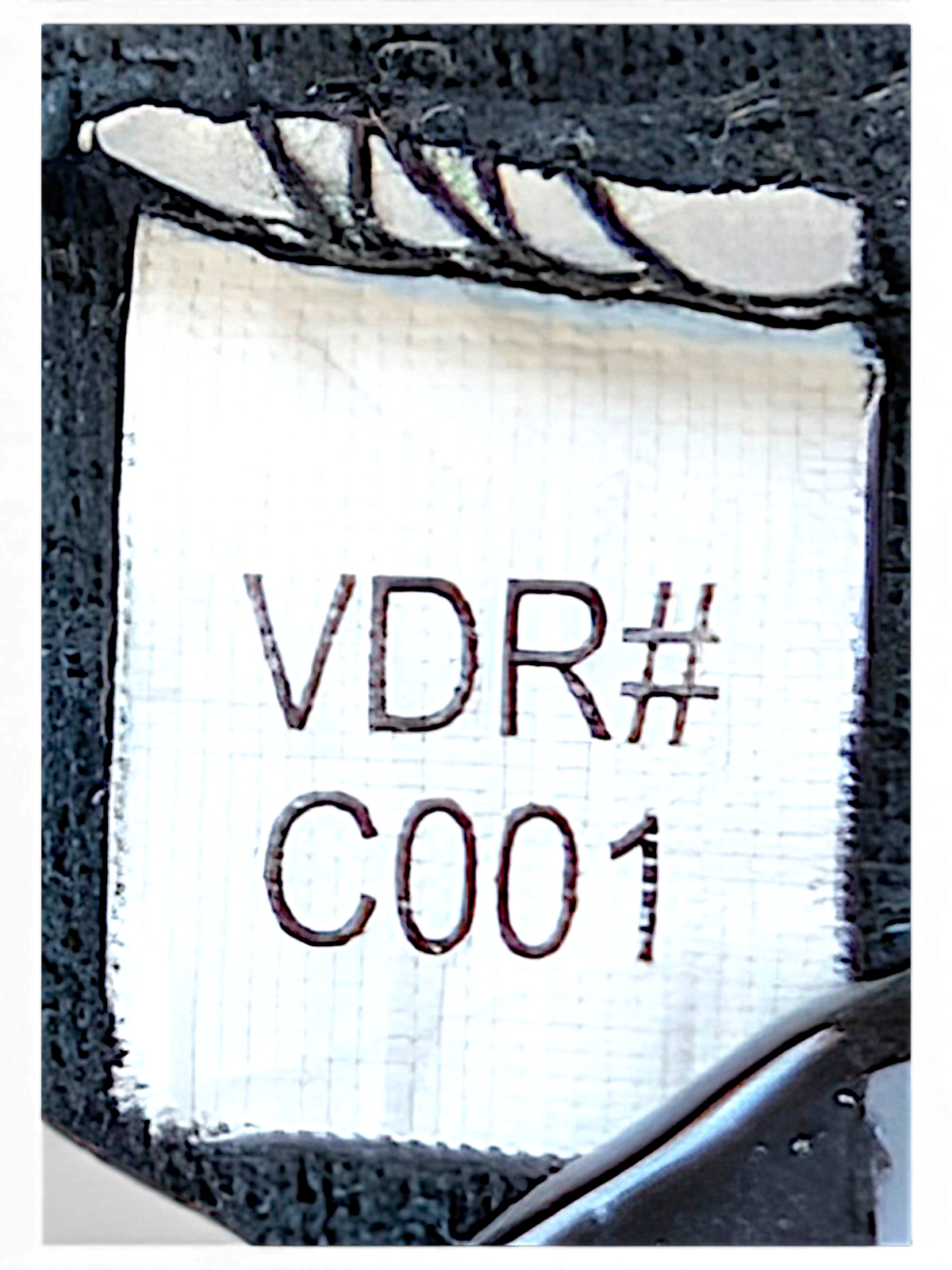 JAKE & IPI Janelle Monàe band t-shirt interior fabric label with VDR# C001 text detail