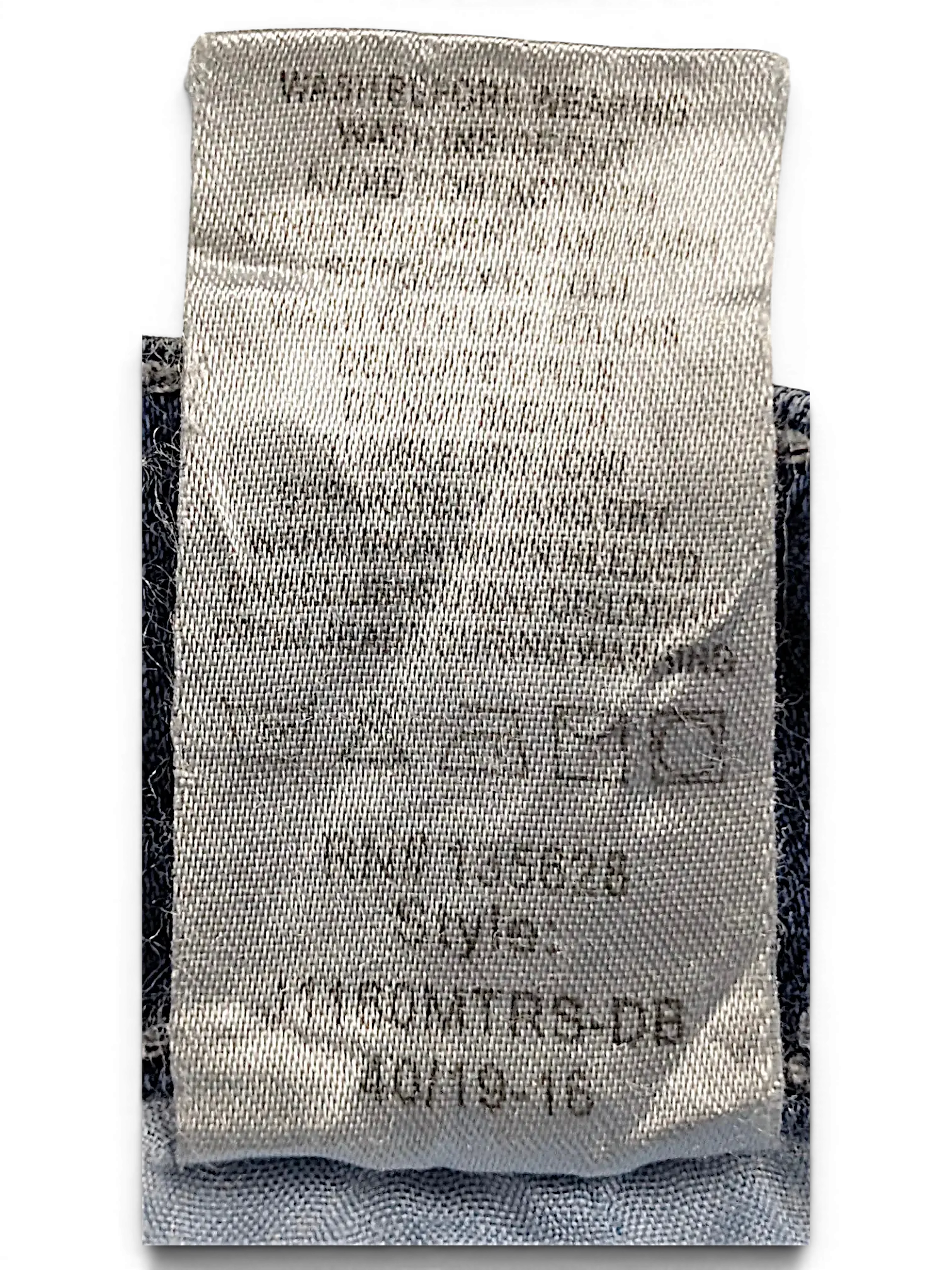JAKE & IPI D Kin Jeans Wear size 20W clothing care and material label with style code J1160MTRS-DB