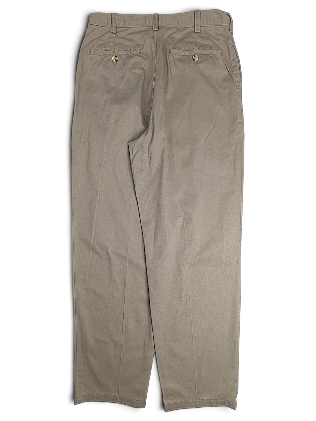 JAKE & IPI pre-owned Jeanswest light grey taupe cotton trousers with back button pockets and relaxed fit