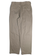 JAKE & IPI pre-owned Jeanswest light grey taupe cotton trousers with back button pockets and relaxed fit