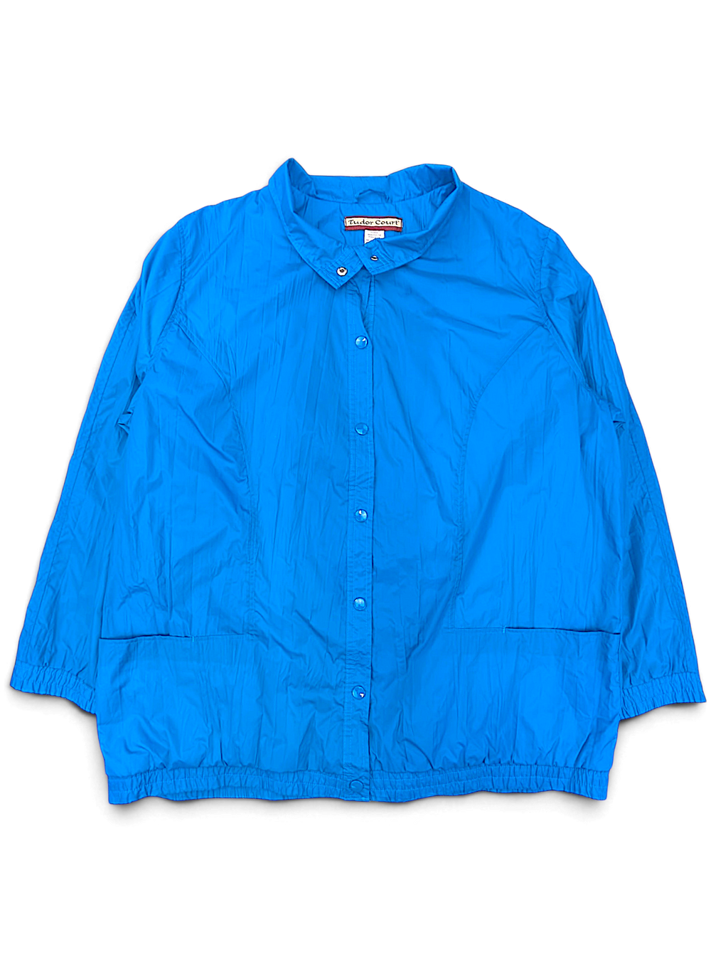 Tudor Court Blue Lightweight Jacket; Front view of the blue lightweight jacket.