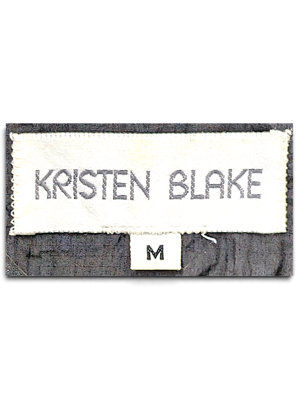 Kristen Blake Black Crinkle Windbreaker – M; detail view showing fabric, construction, label or condition (image 3 of 5).