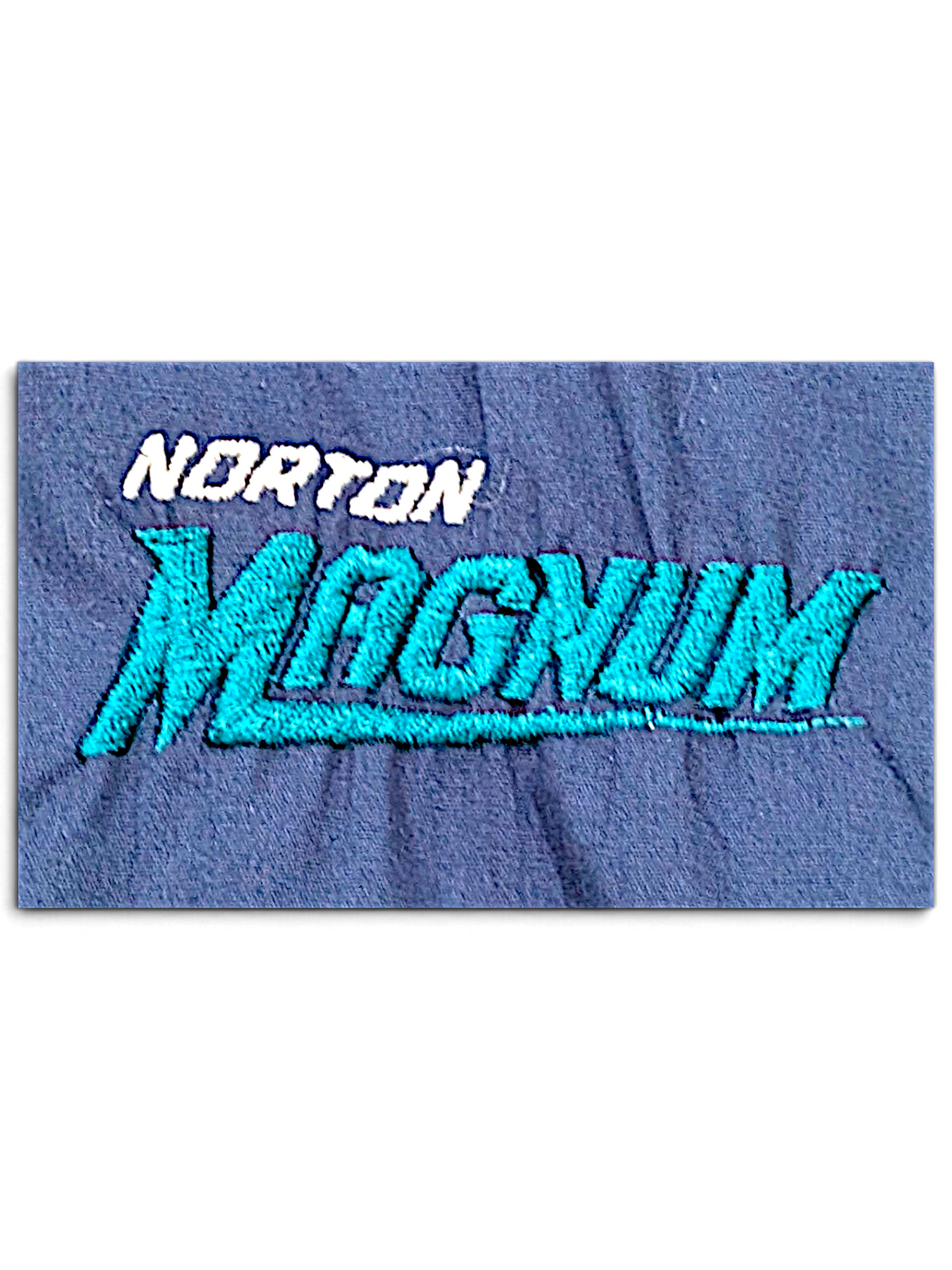 K-Products Norton Magnum Navy Promotional Jacket – XL; detail view showing fabric, construction, label or condition (image 3 of 5).