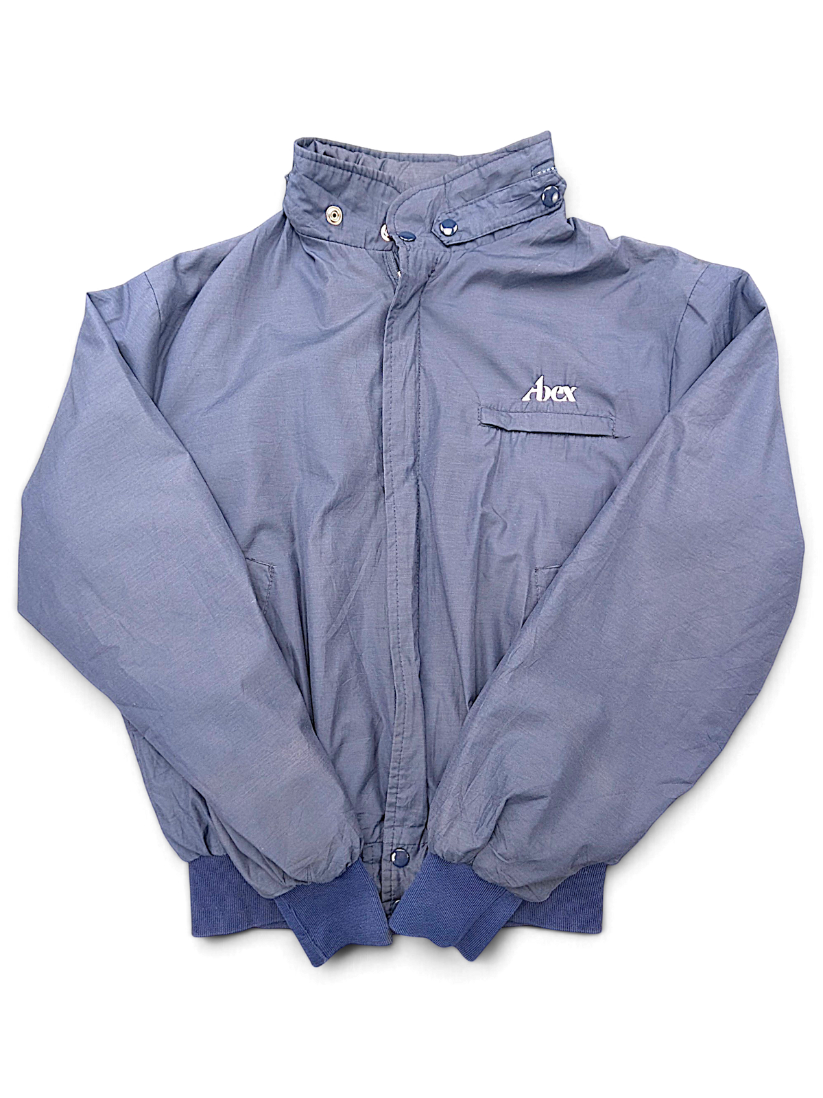 Astro Sportswear ABEX Blue Padded Jacket – L; front view (image 1 of 5).
