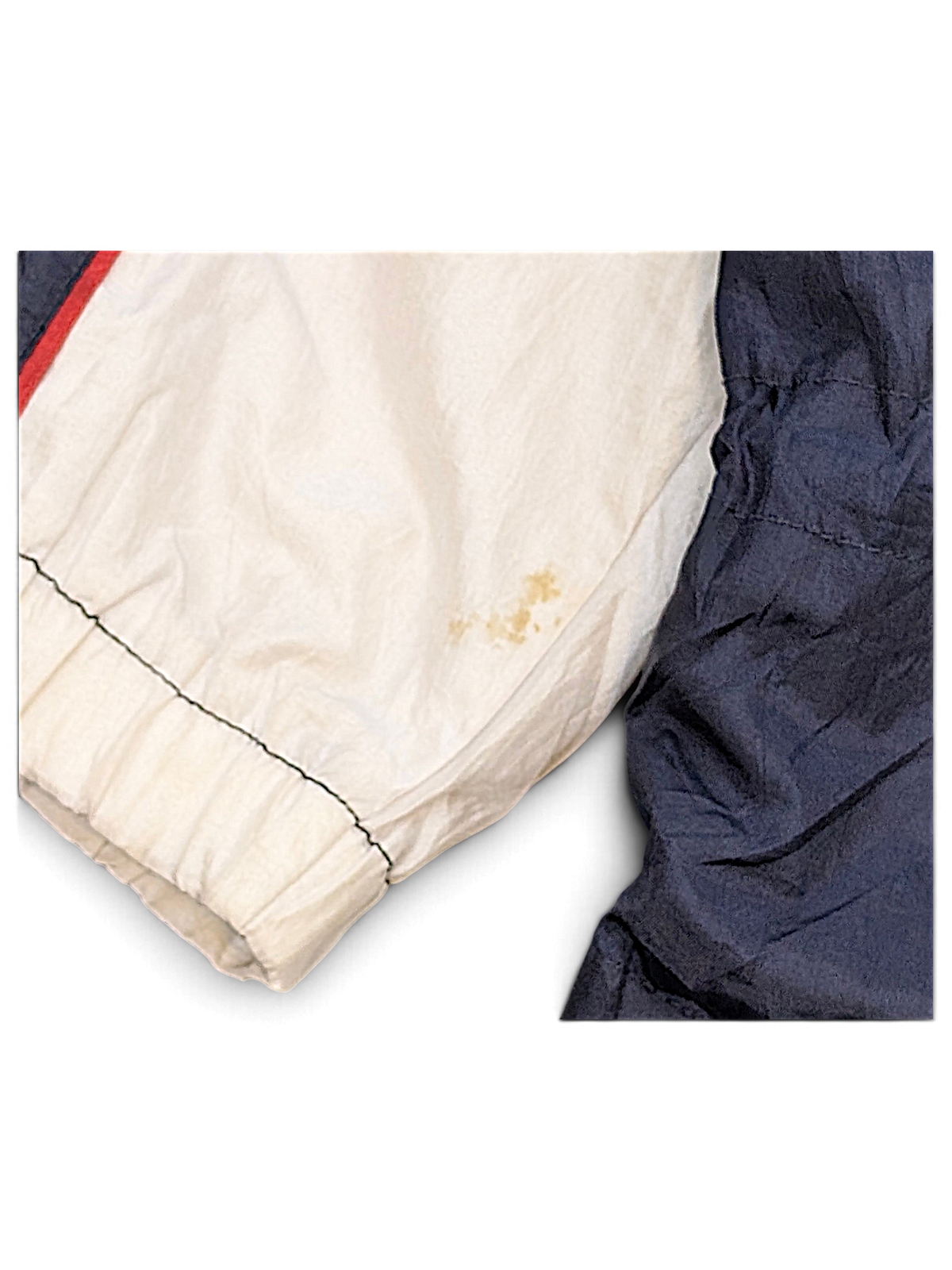 Wilson Navy Colourblock Windbreaker – XL; detail view showing fabric, construction, label or condition (image 3 of 7).