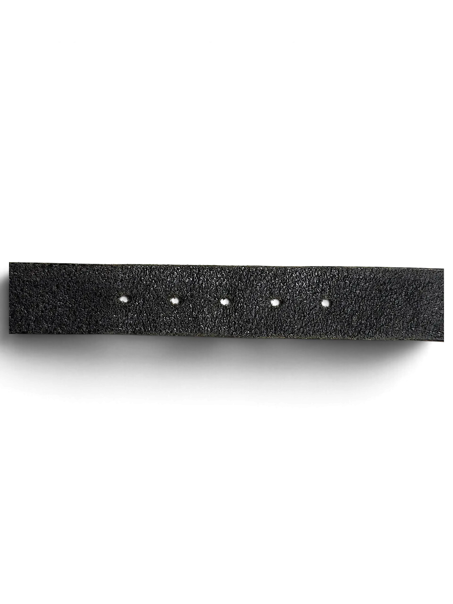 JAKE & IPI Lee black leather belt with visible texture and punched adjustment holes on a white background