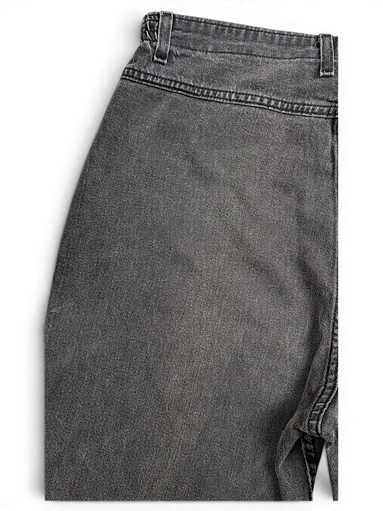 JAKE & IPI Lee stretch waist jeans in washed black denim with belt loops and a high-rise fit.